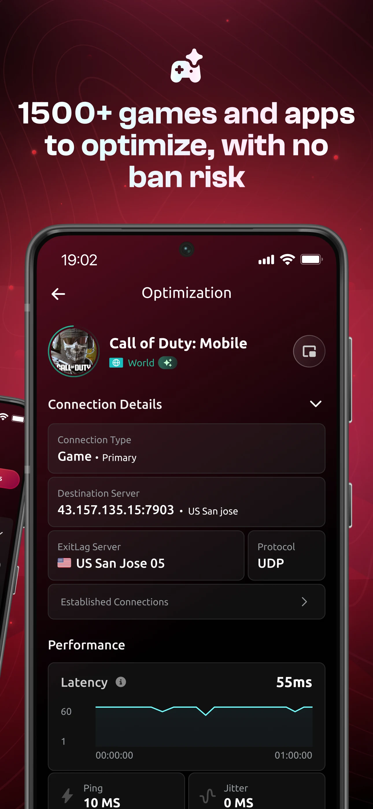 ExitLag: Fix Ping Mobile & Lag screenshot